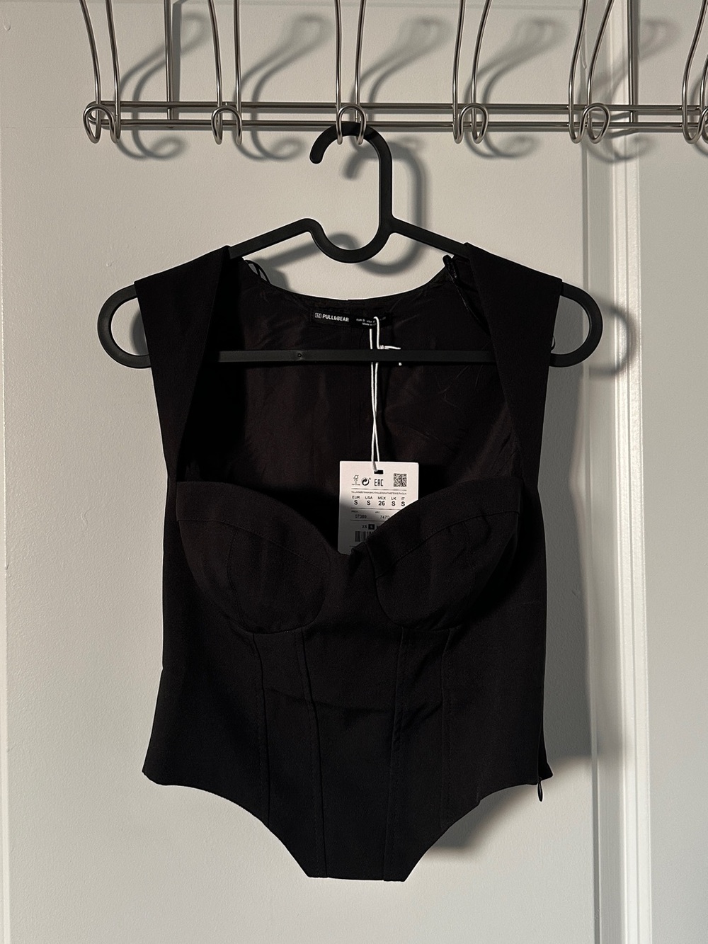 Pull&Bear Black Structured Bustier Bodysuit